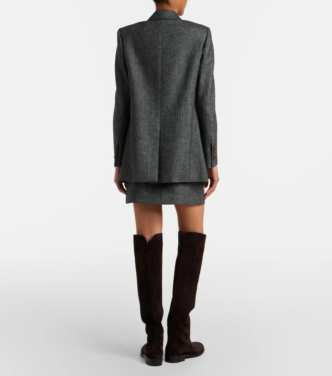 Blazé Milano - Coci herringbone wool-blend miniskirt