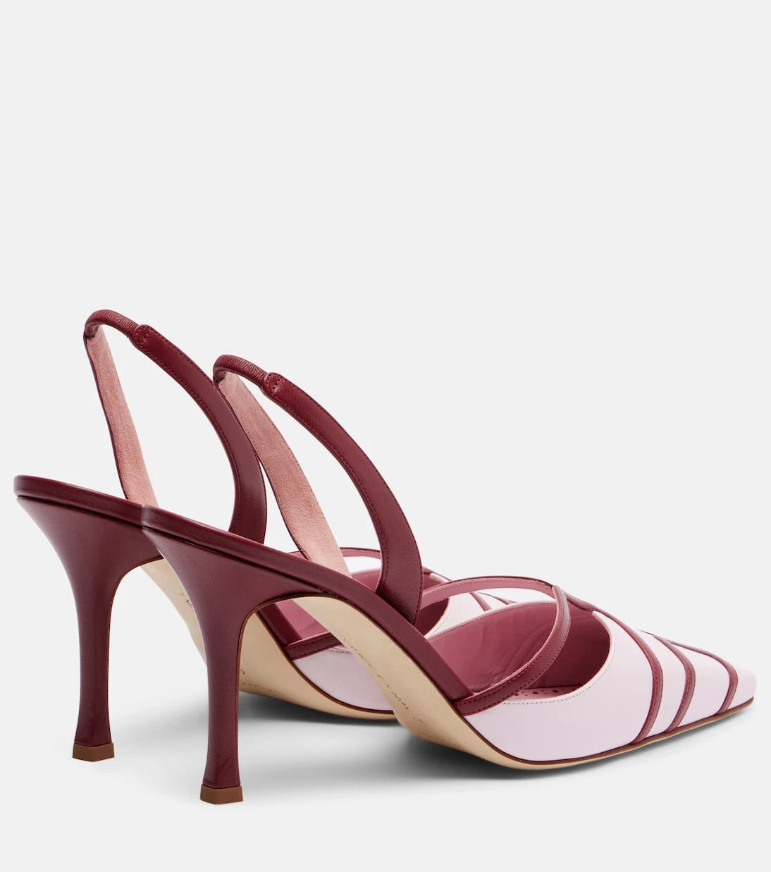 Manolo Blahnik - Sarto 90 leather slingback pumps