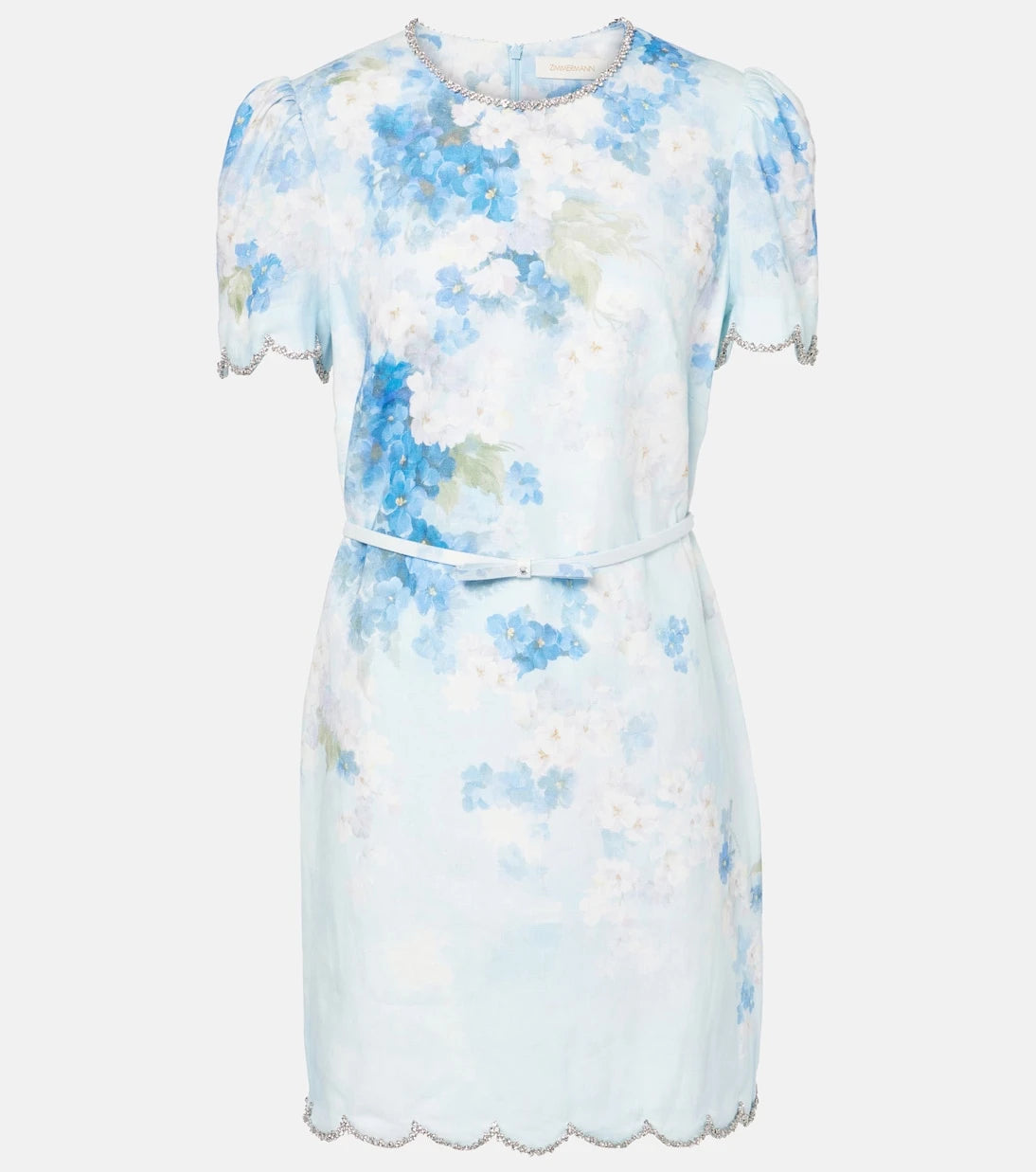 Zimmermann - Crush floral linen minidress