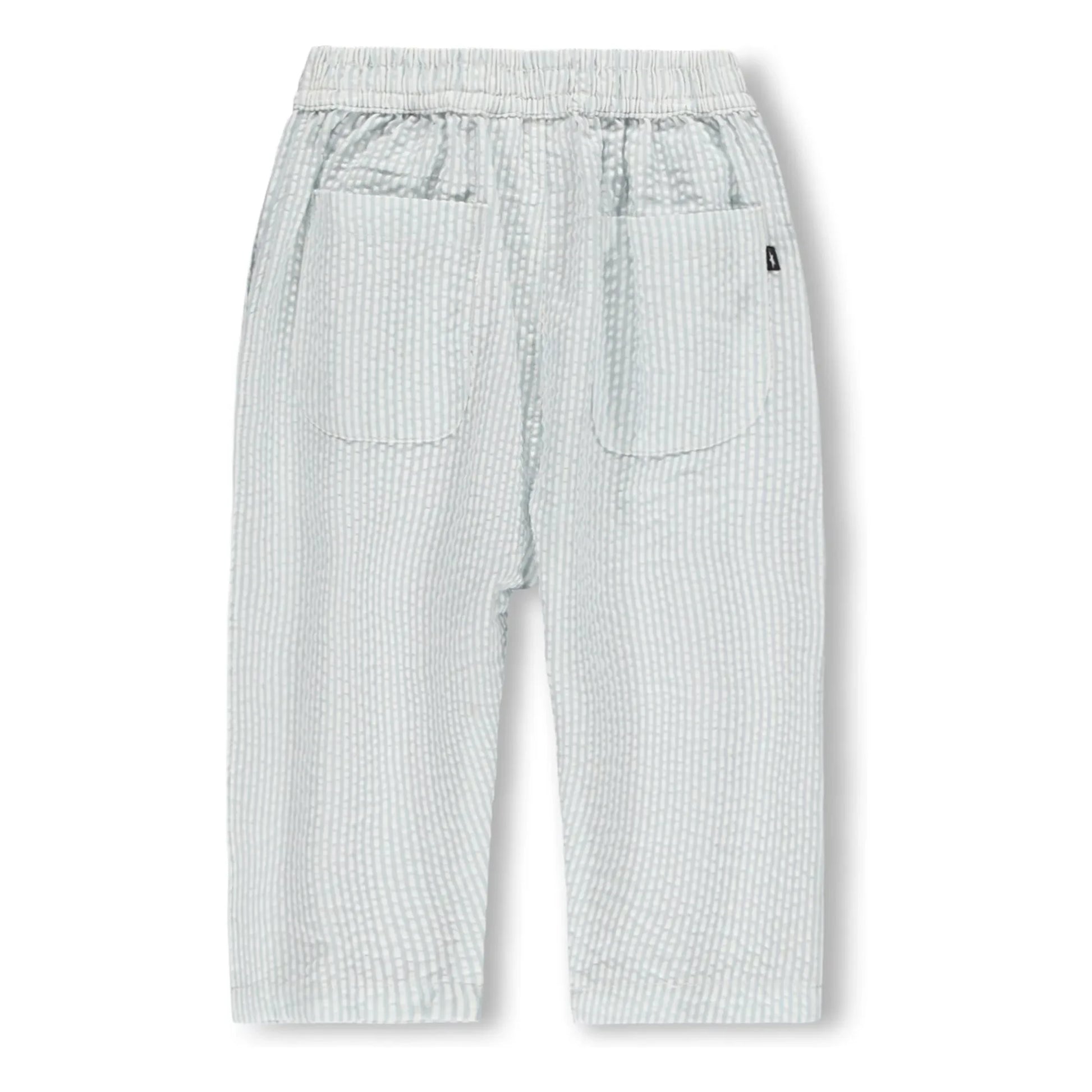 Molo - Sois Striped Organic Cotton Trousers | Pale blue