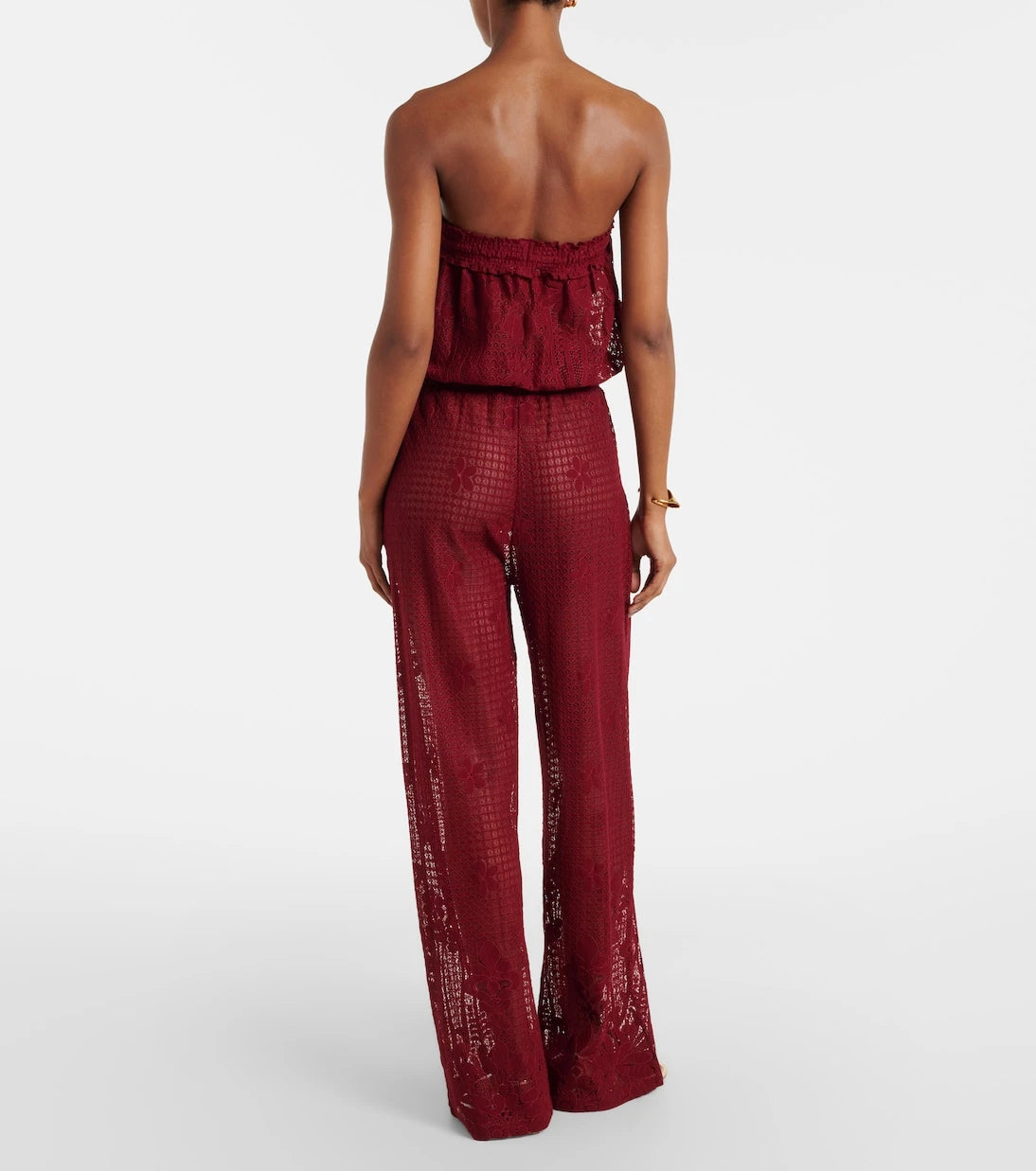 Melissa Odabash - Viv cotton-blend lace jumpsuit