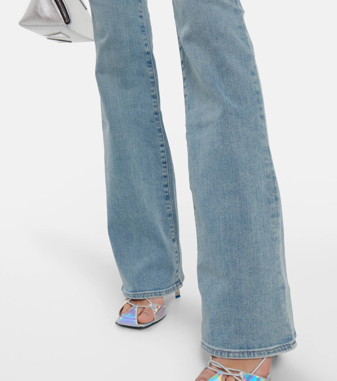 AG Jeans - بنطلون جينز باتي واسع بقصة عالية الخصر