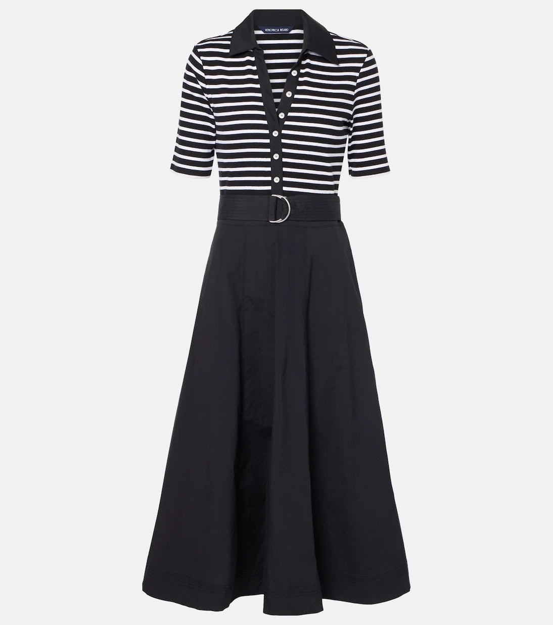 Veronica Beard - Delise striped cotton-blend midi dress