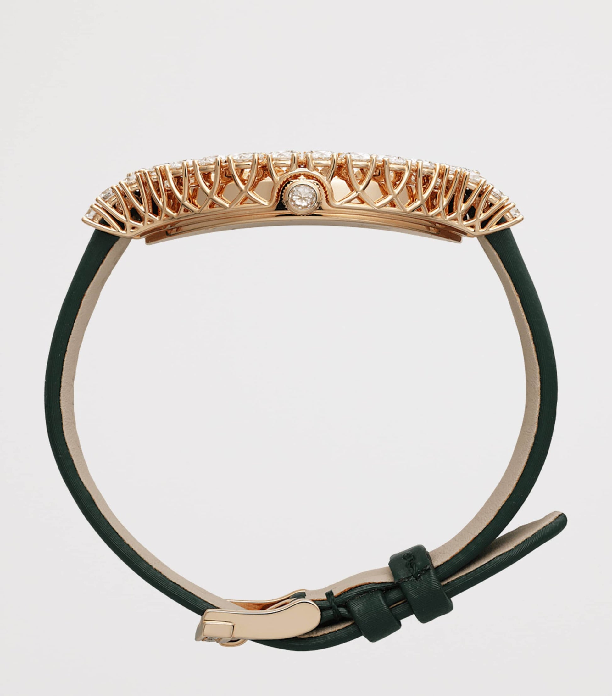 Medium Rose Gold and Diamond Heure du Diamant Oval Watch