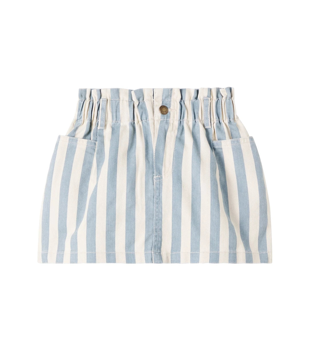 Rylee + Cru - Striped gathered denim skirt