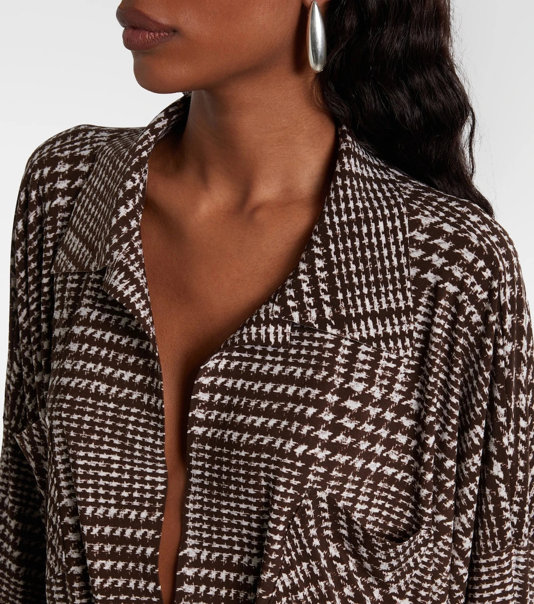 Norma Kamali - Prince of Wales check bodysuit