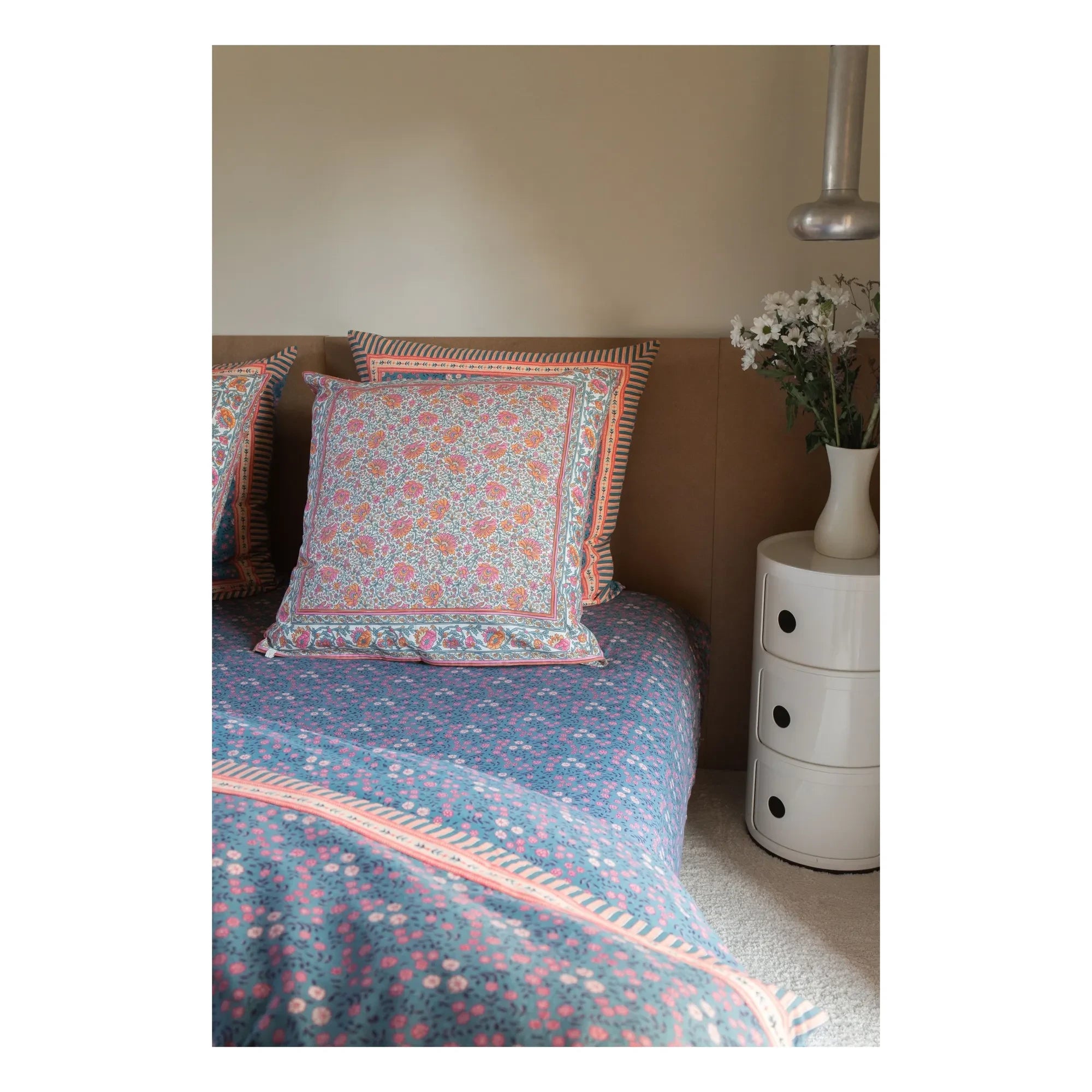 Louise Misha - Nicole fitted sheet in organic cotton | Blue