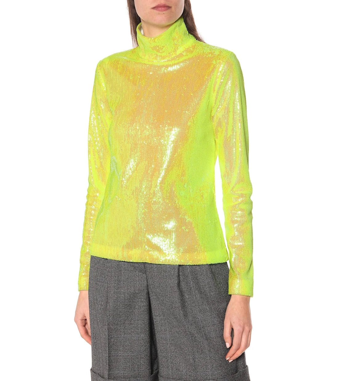 MM6 Maison Margiela - Sequined high-neck top