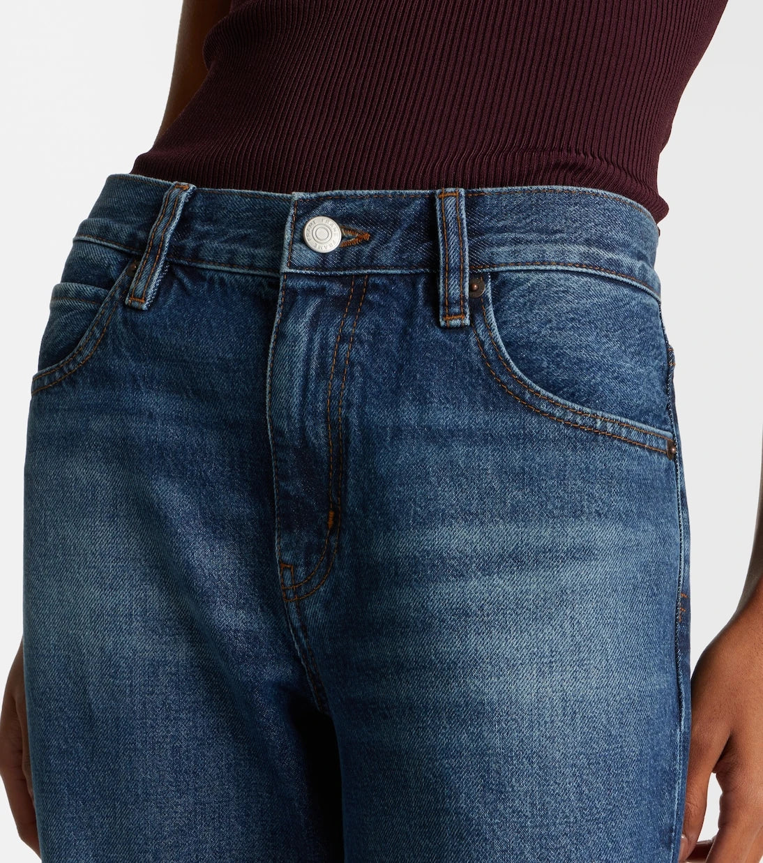 Frame - Hang high-rise straight jeans