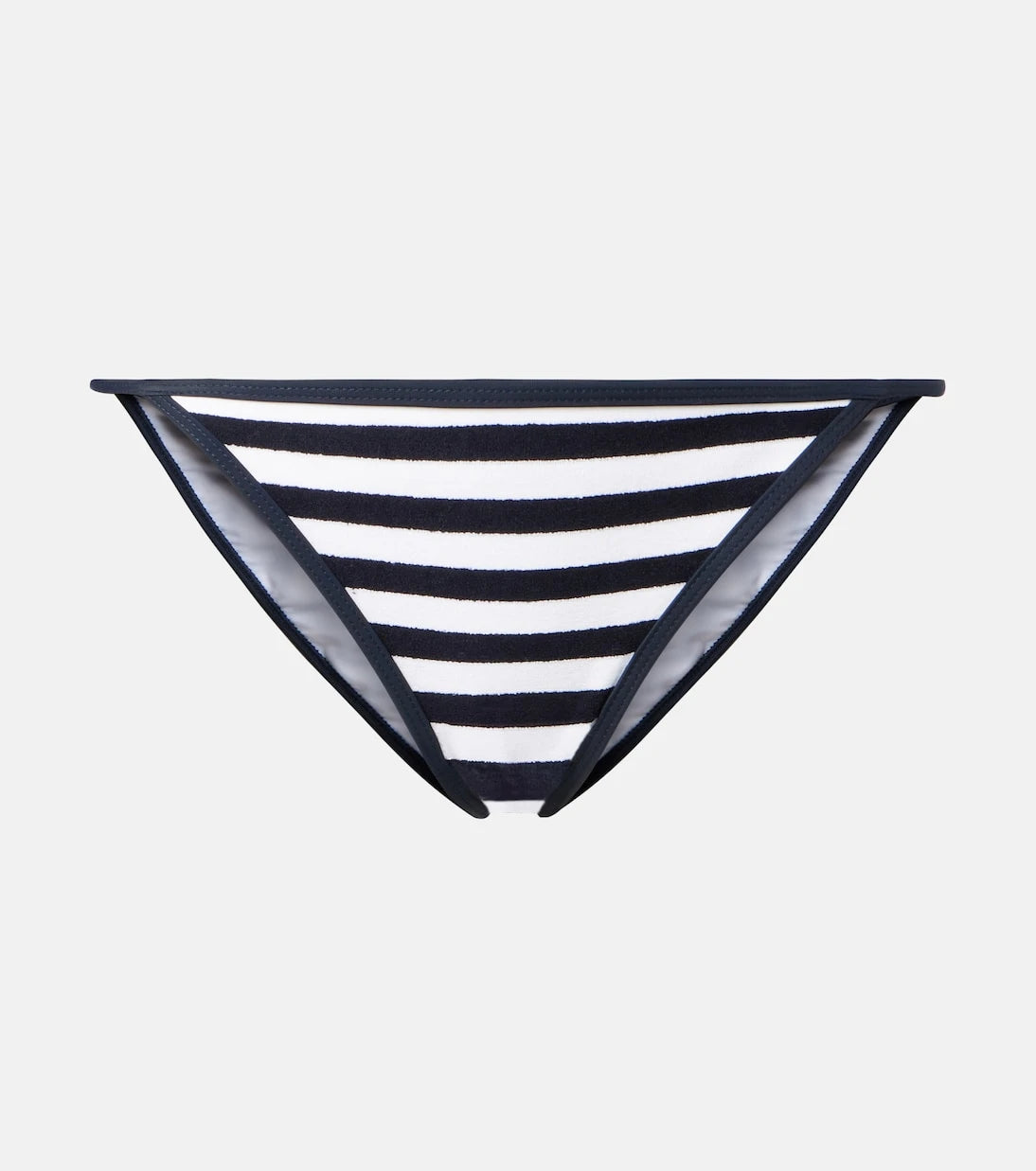 Jade Swim - Bare Minimum striped terry bikini bottoms