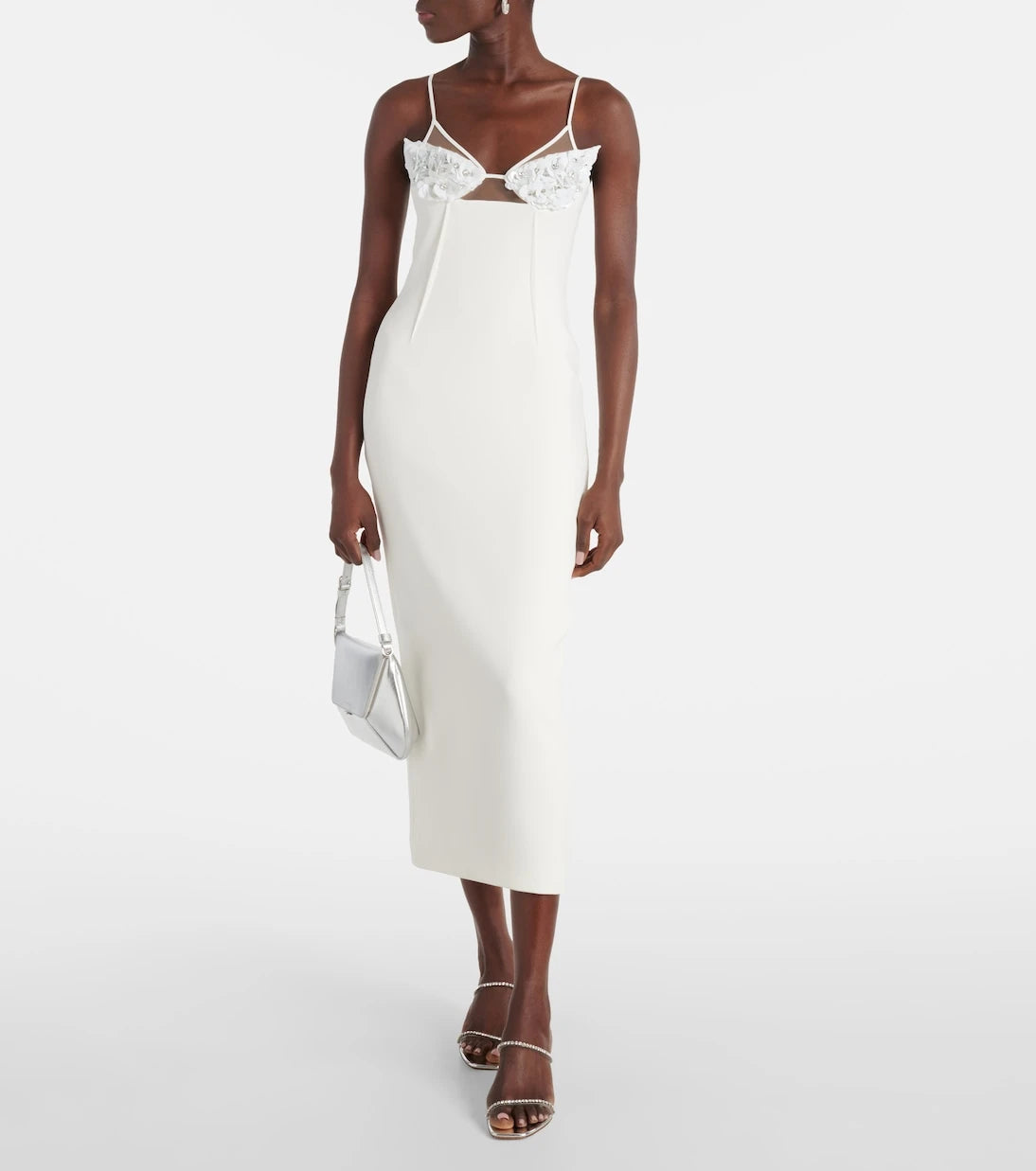 David Koma - Embellished cady midi dress