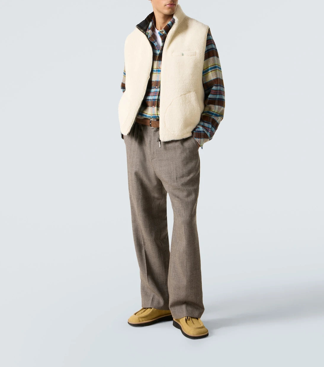 God's True Cashmere - Reversible cashmere and wool vest with emerald