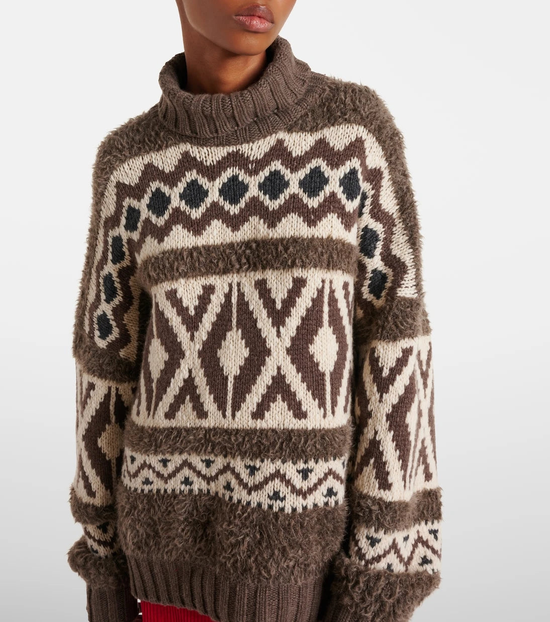 Brunello Cucinelli - Wool jacquard turtleneck sweater