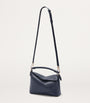 LOEWE Navy Small Leather Puzzle Edge Top-Handle Bag