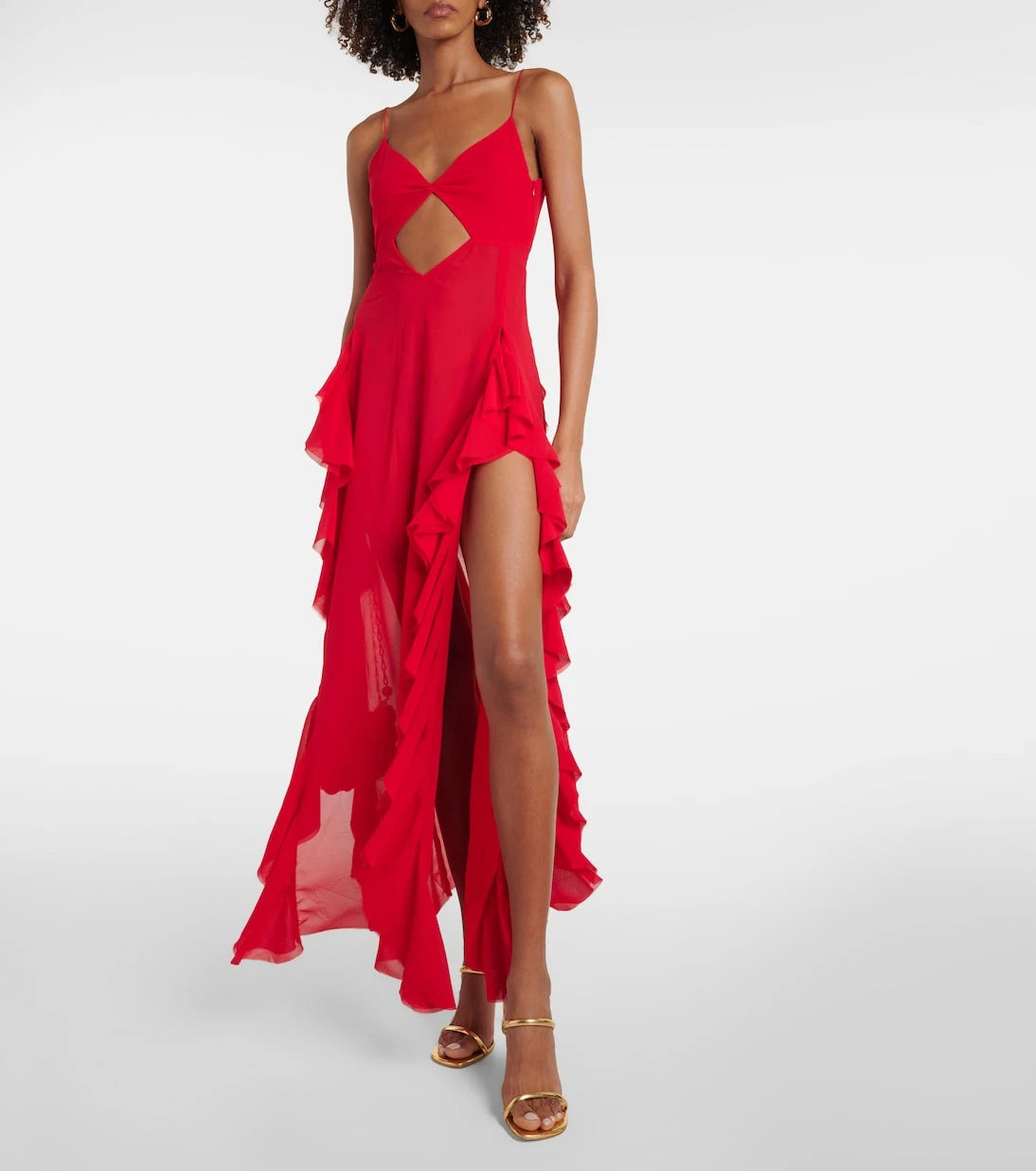 Bananhot - Isabel ruffled cutout maxi dress