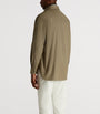 Green Cotton Gabardine Overshirt