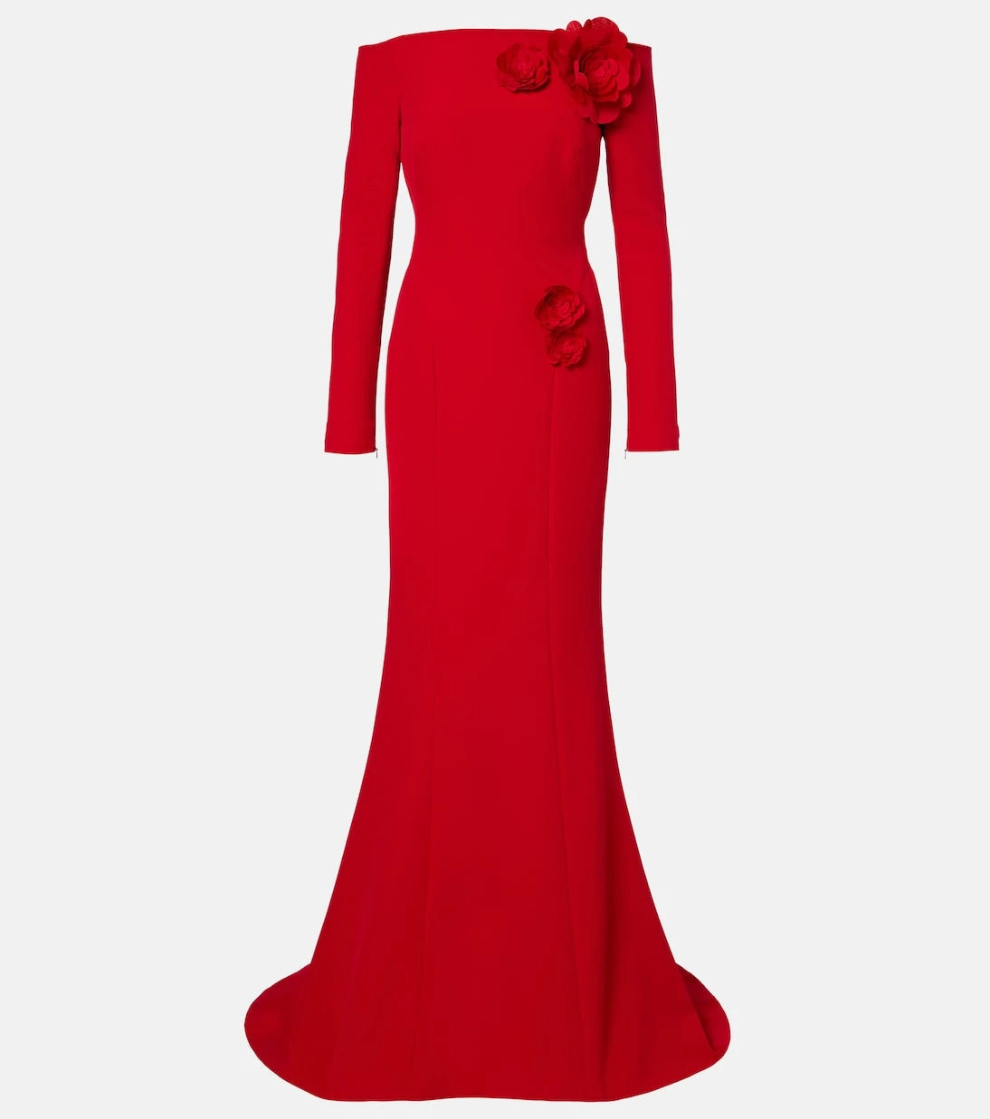Safiyaa - Rory floral-appliqué crêpe gown