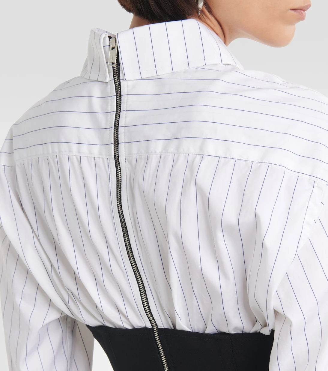 Dion Lee - قميص قطني مخطط بقصة الكورسيه