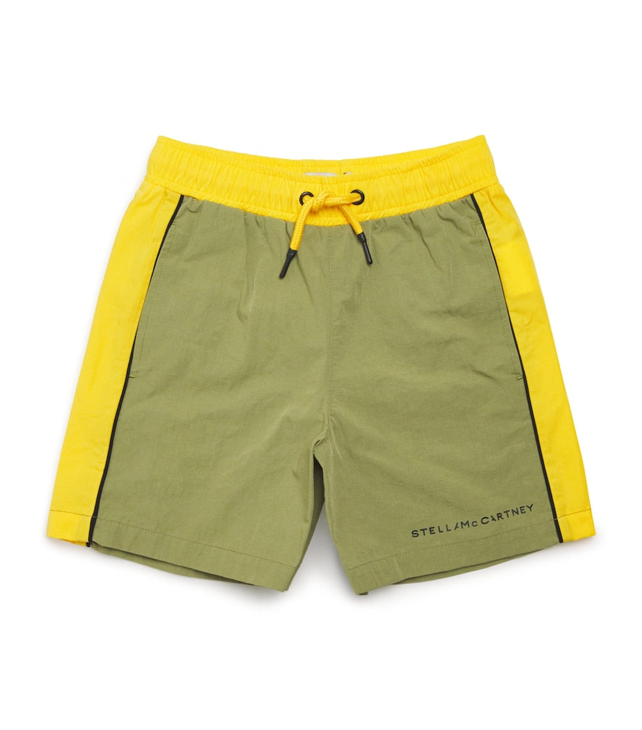 Stella McCartney Kids Two-Tone Drawstring Swim Shorts (3-14 Years)