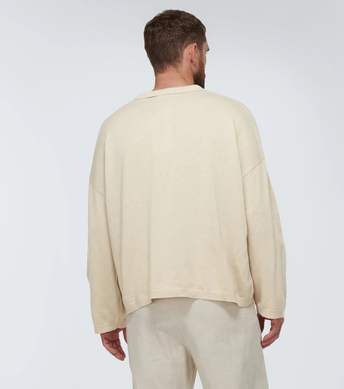 Commas - Linen and cotton polo top