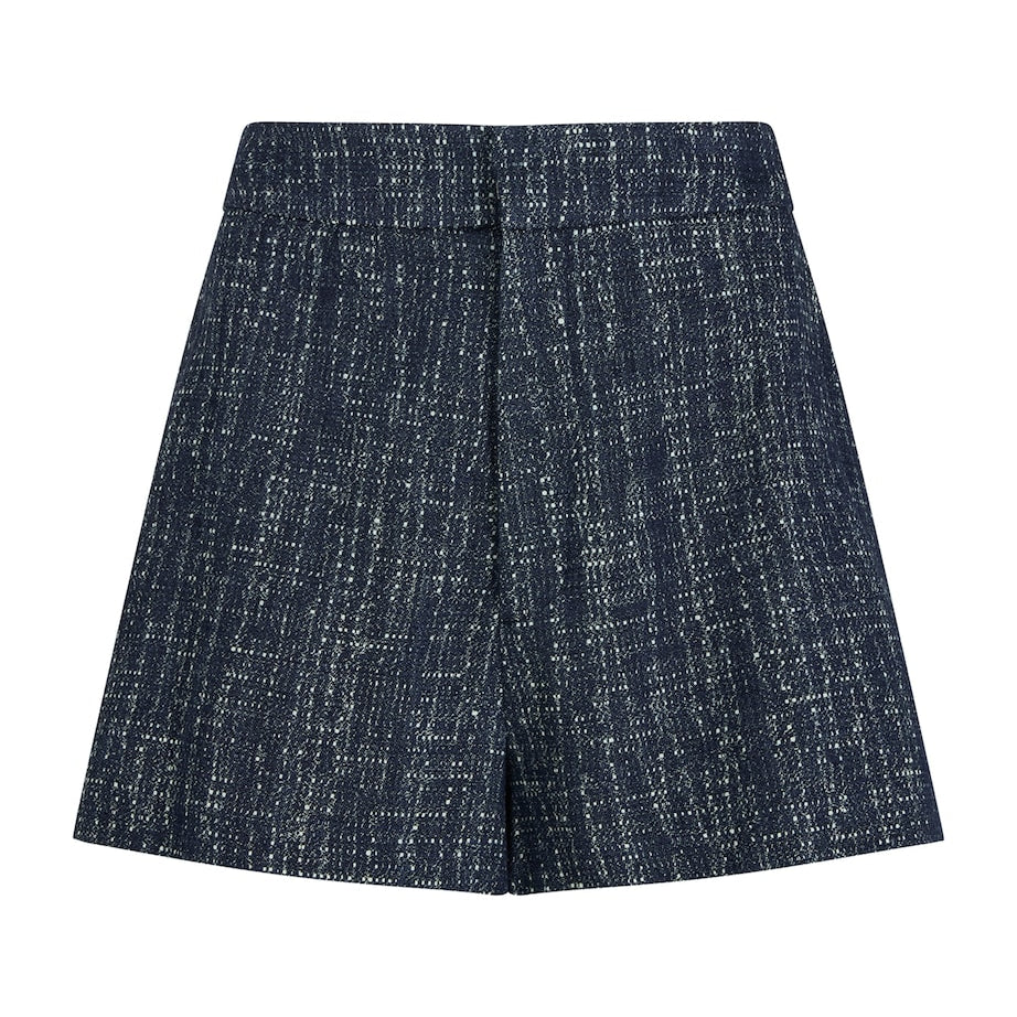 Navy The Tweed Shorts