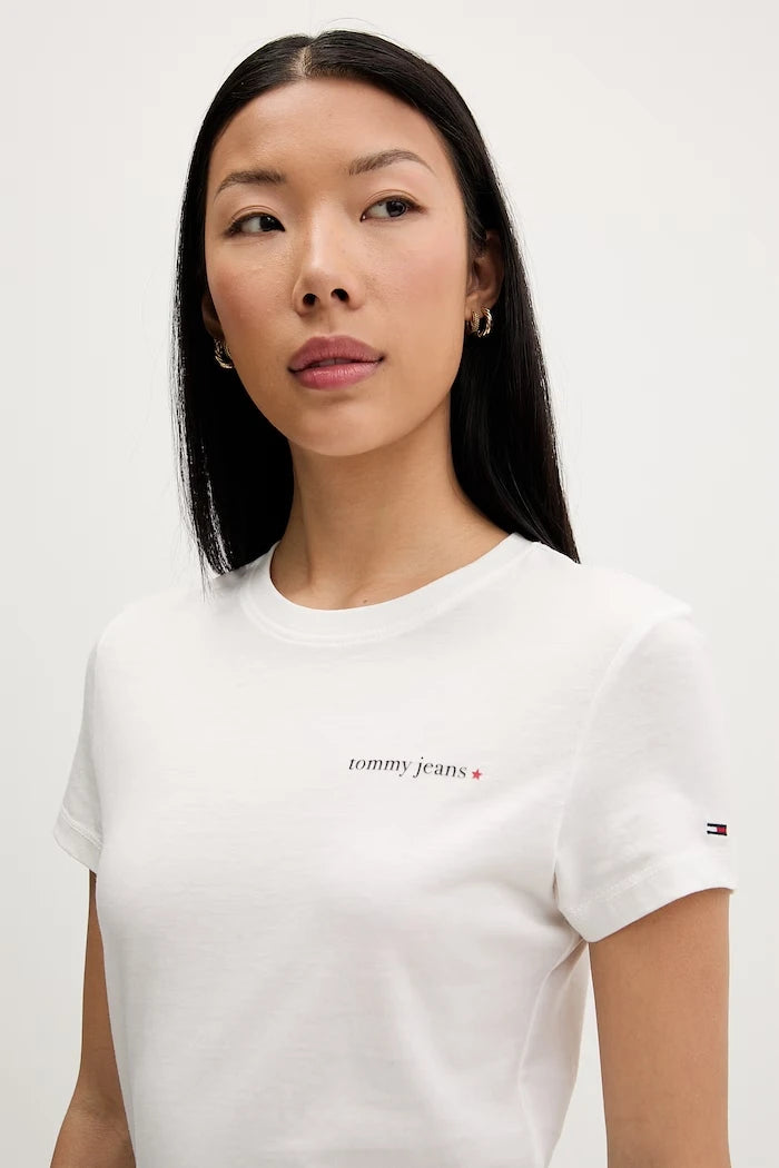 Tommy Jeans kadın pamuklu tişört
