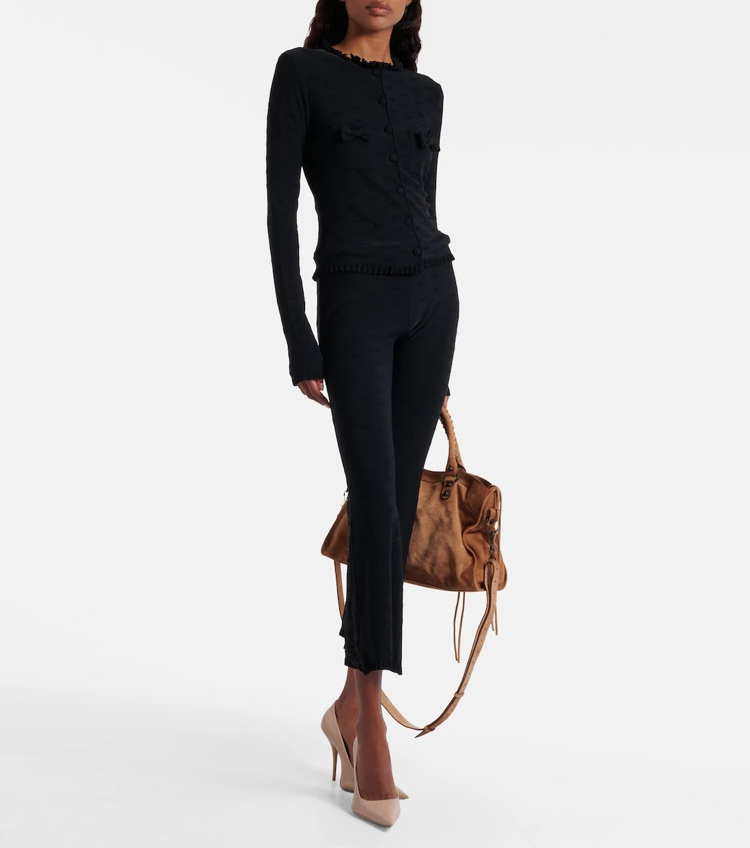 Balenciaga - حذاء أفينيو 110 الجلدي بكعب عالٍ
