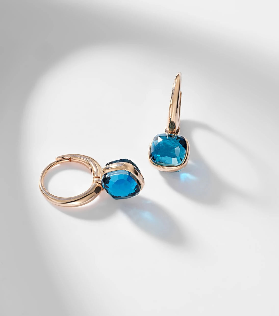 Pomellato - Nudo Mini 18kt rose gold earrings with topazes