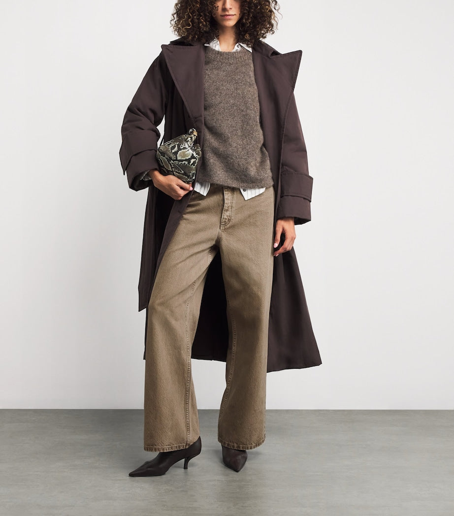 Stylein Brown Kayne Wide-Leg Jeans