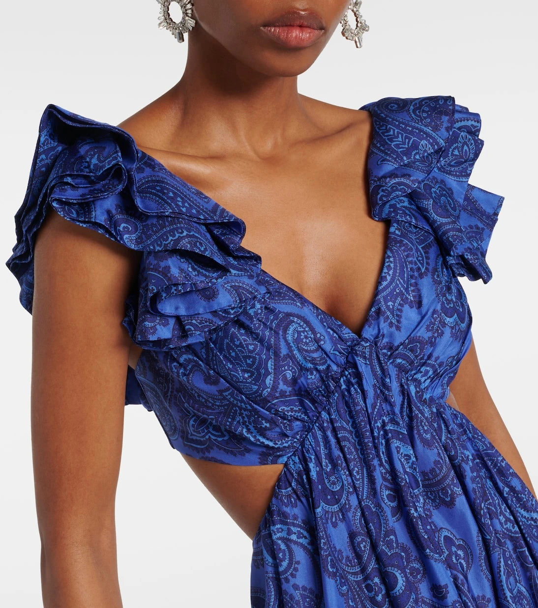 Zimmermann - Ruffled paisley silk midi dress