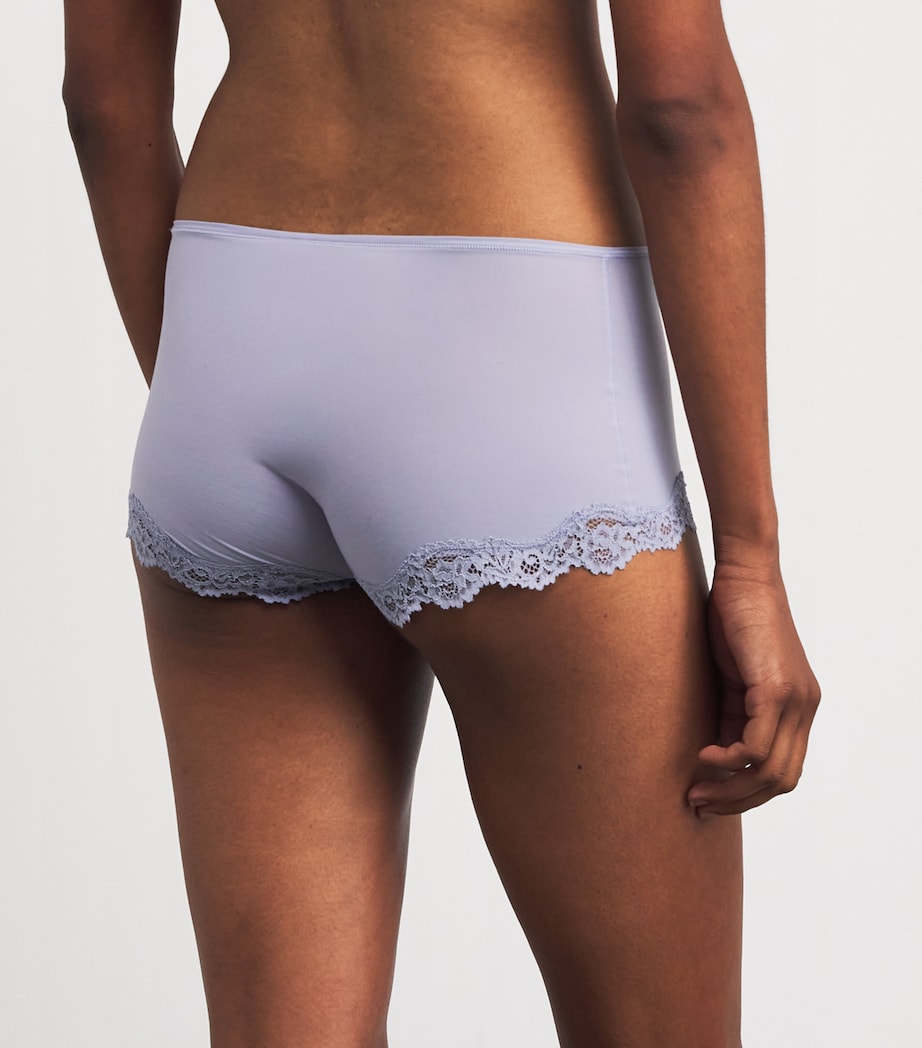 Skims Purple Lace-Trim Fits Everybody Boyshort Briefs