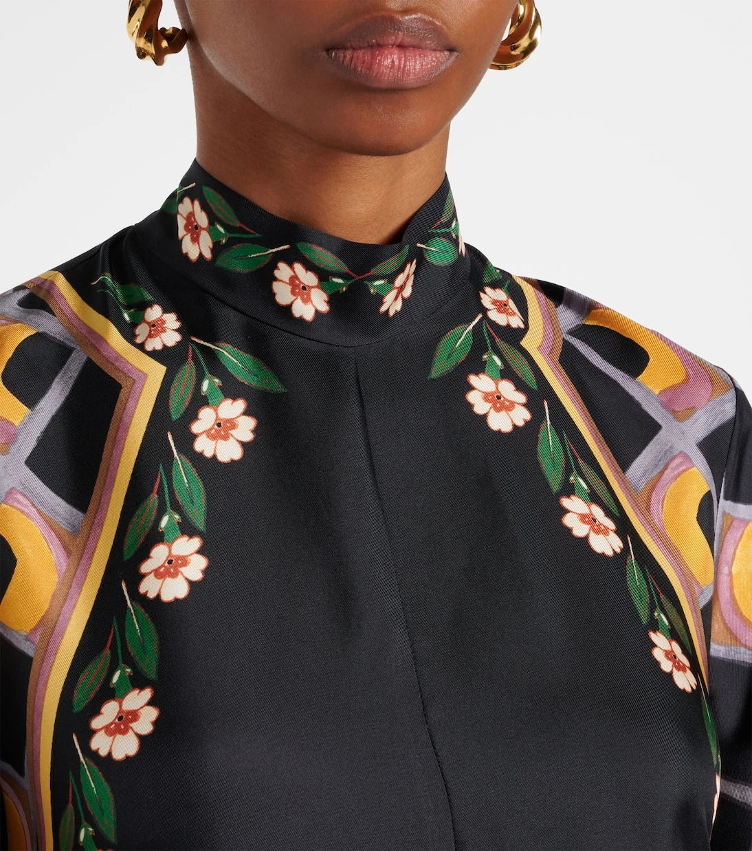 La DoubleJ - Magnifico printed silk twill maxi dress
