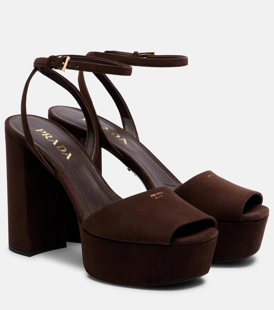 Prada - 115 suede platform sandals