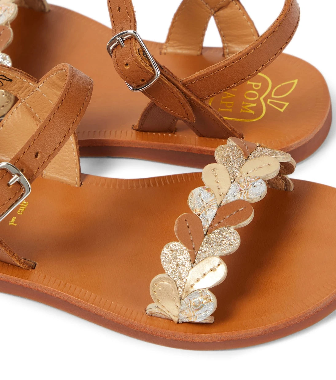 Pom d'Api - Plagette Ferns leather sandals