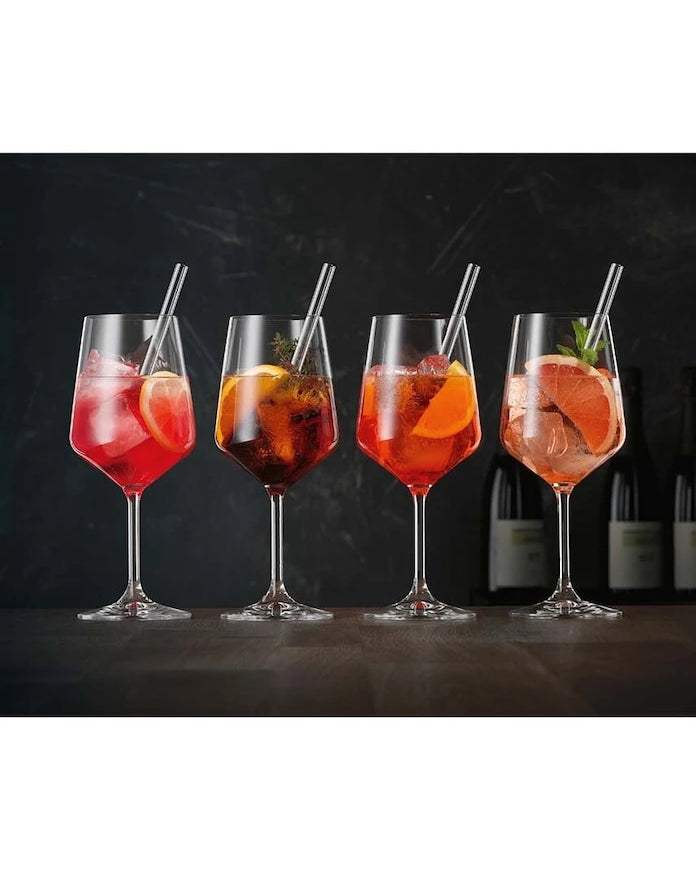 Комплект коктейлни чаши със сламки Nachtmann Coctail Spritz 630 ml (4 броя)