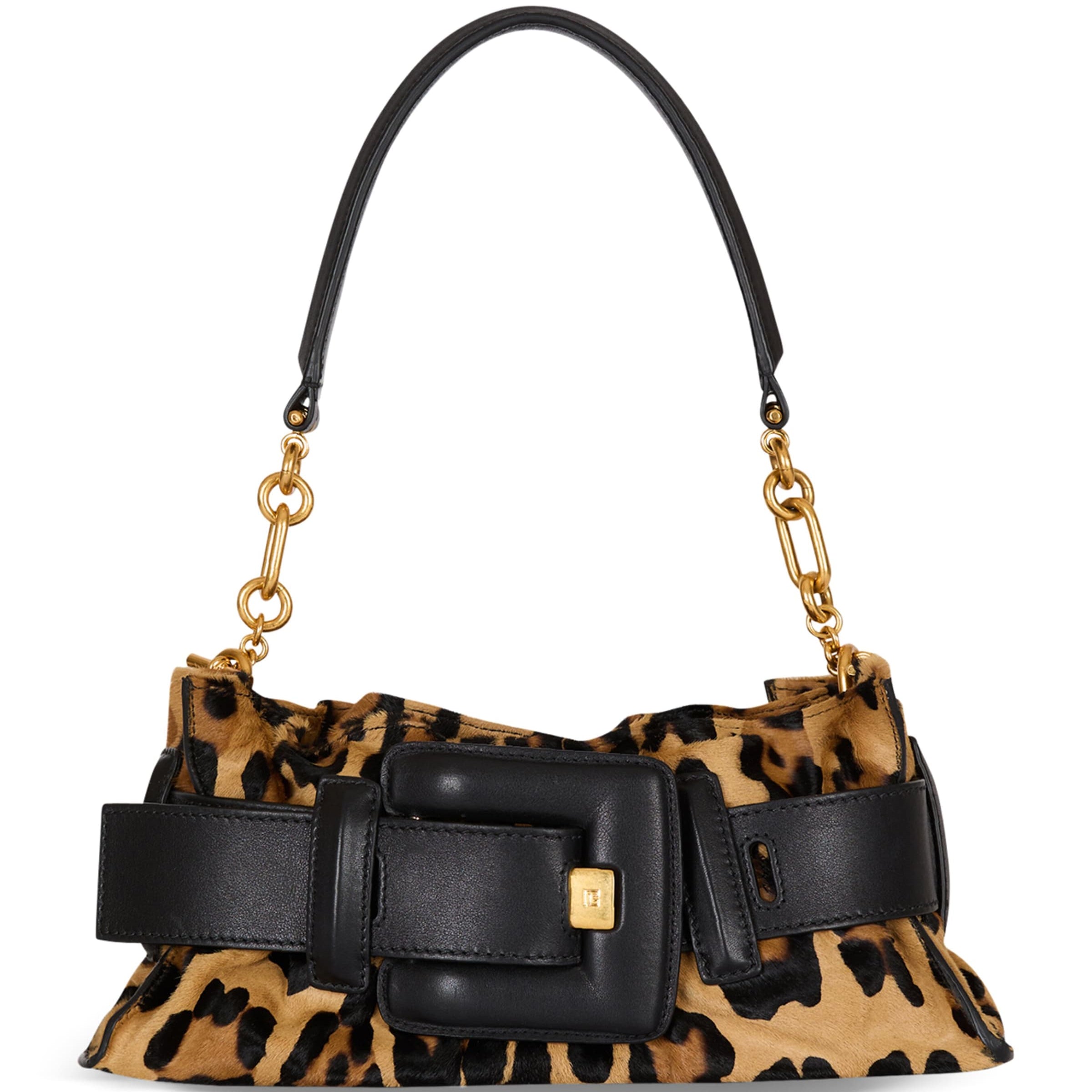 Brown Mini Leopard Anthem Shoulder Bag