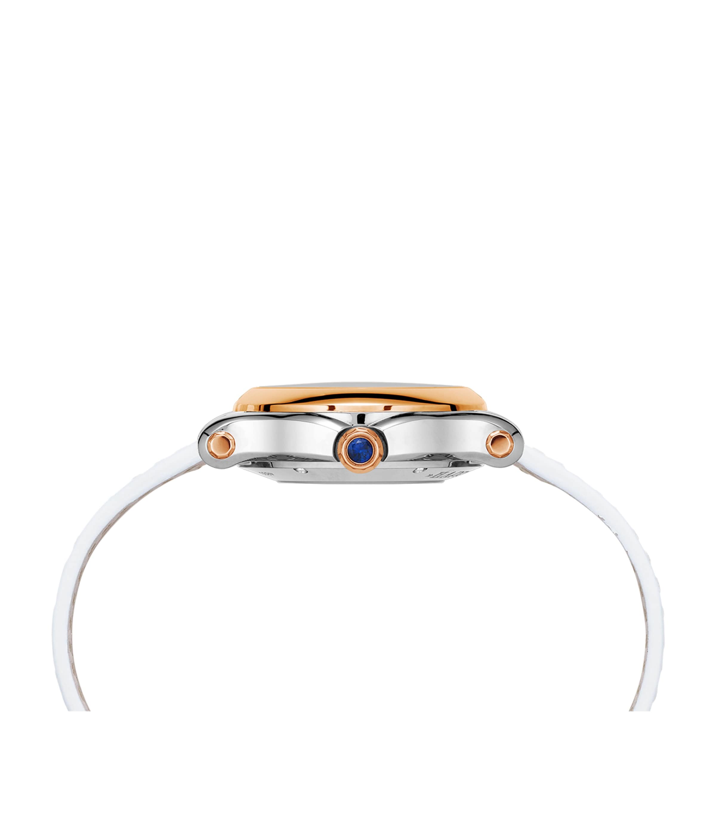 Rose Gold, Stainless Steel and Diamond Happy Sport Watch 30mm