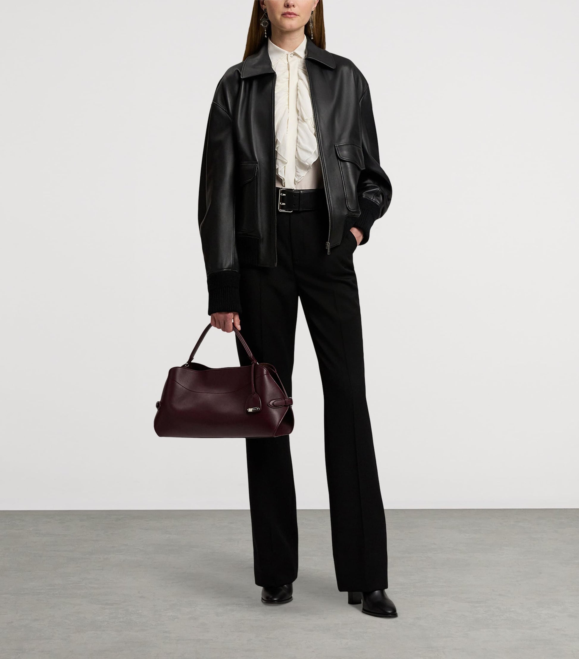 Burgundy Calfskin The Ralph Shoulder Bag