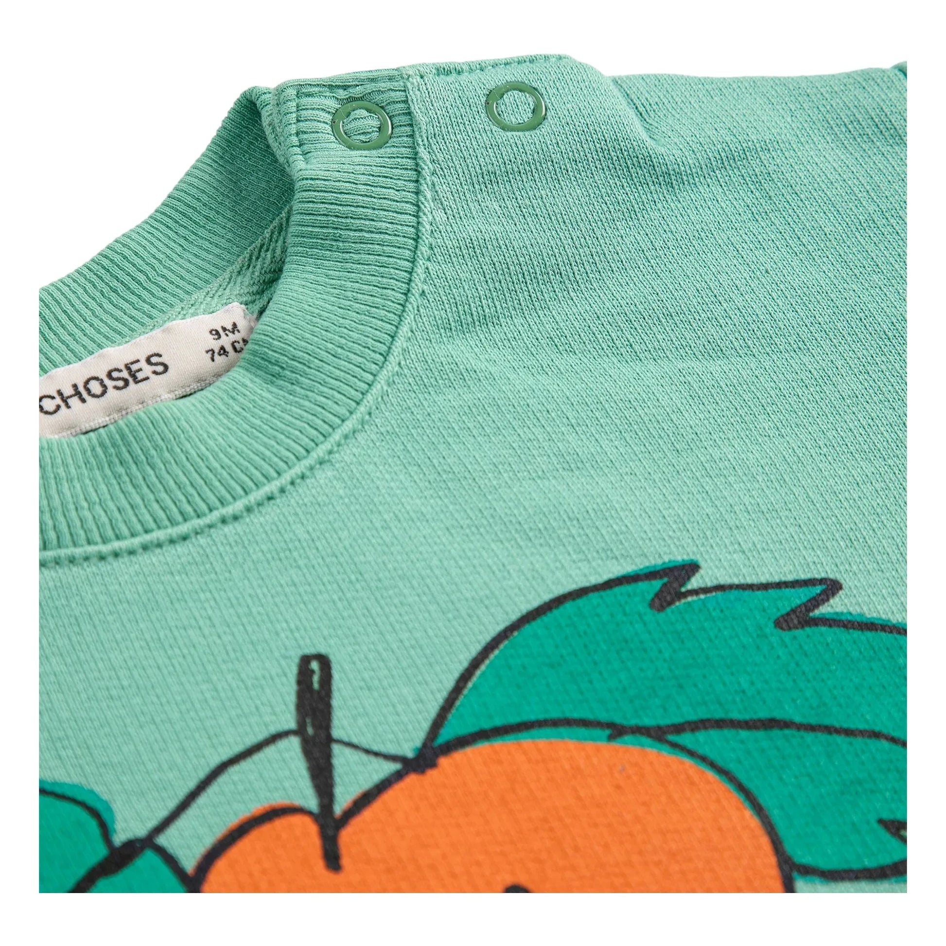 Bobo Choses - Orange organic cotton sweatshirt | Green