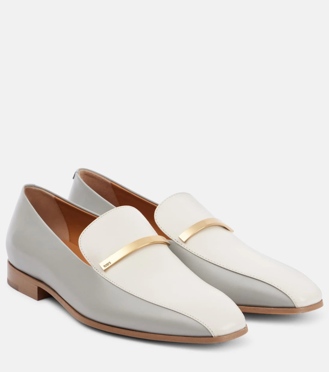 Tod's - Paneled leather loafers