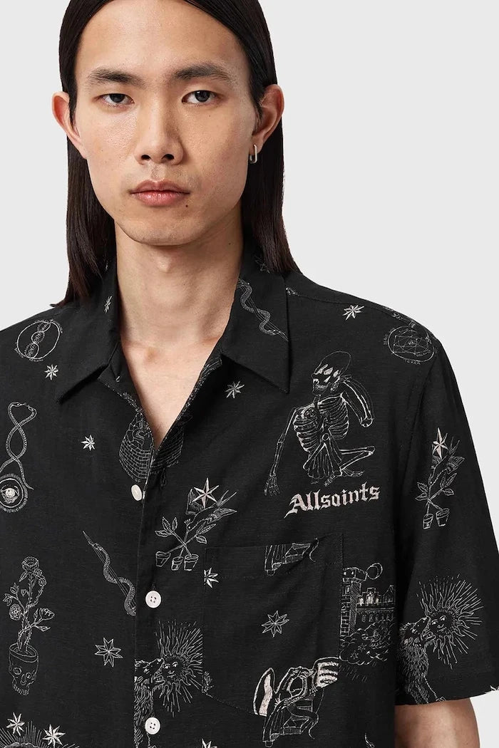 Риза с лен AllSaints TERRA