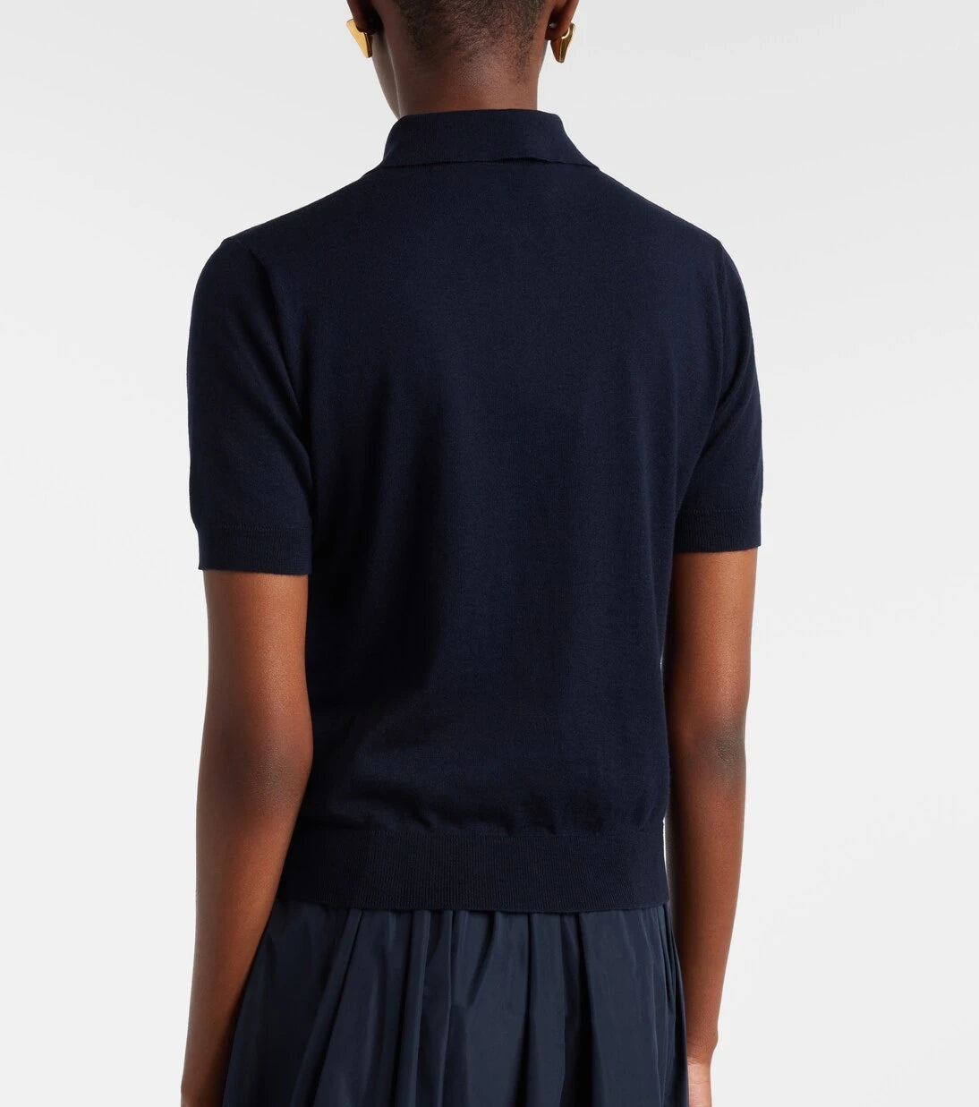 'S Max Mara - Cotton, silk, and cashmere polo sweater