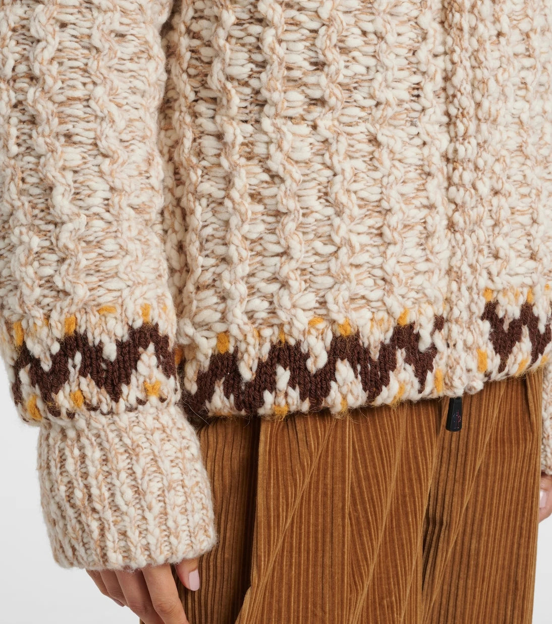 Moncler Grenoble - Girose jacquard wool-blend down cardigan