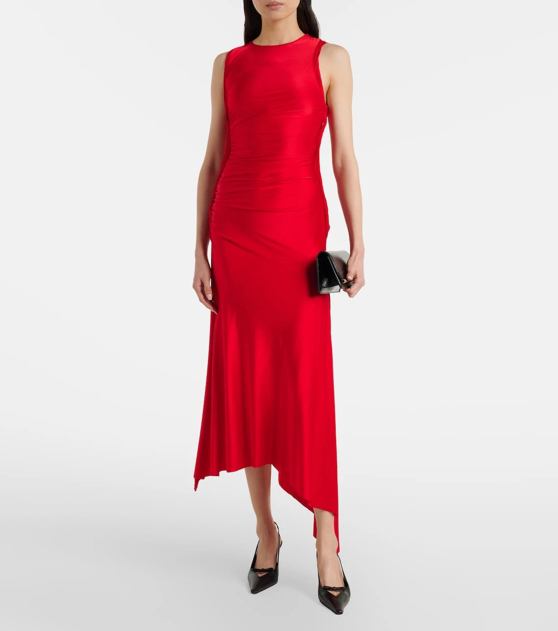Victoria Beckham - Twist ruched jersey midi dress