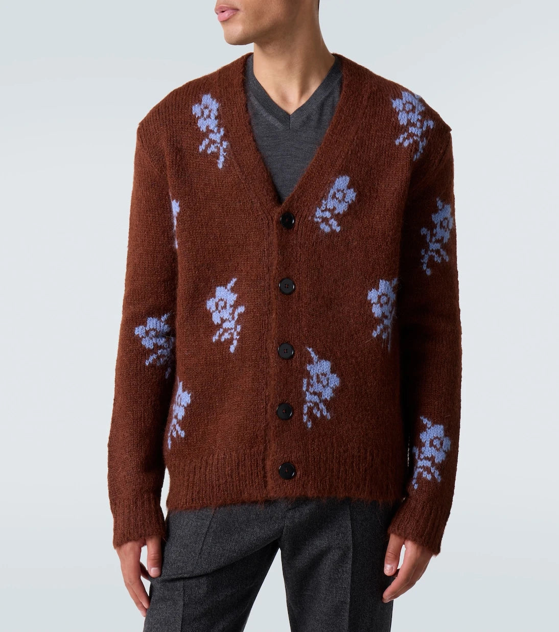 Jil Sander - Intarsia alpaca and wool-blend cardigan
