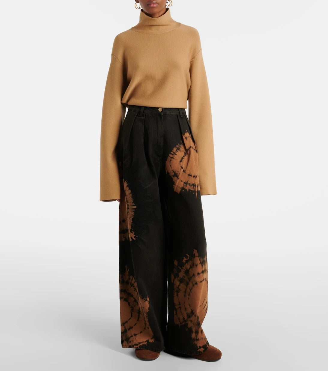 Alanui - Printed cotton wide-leg pants