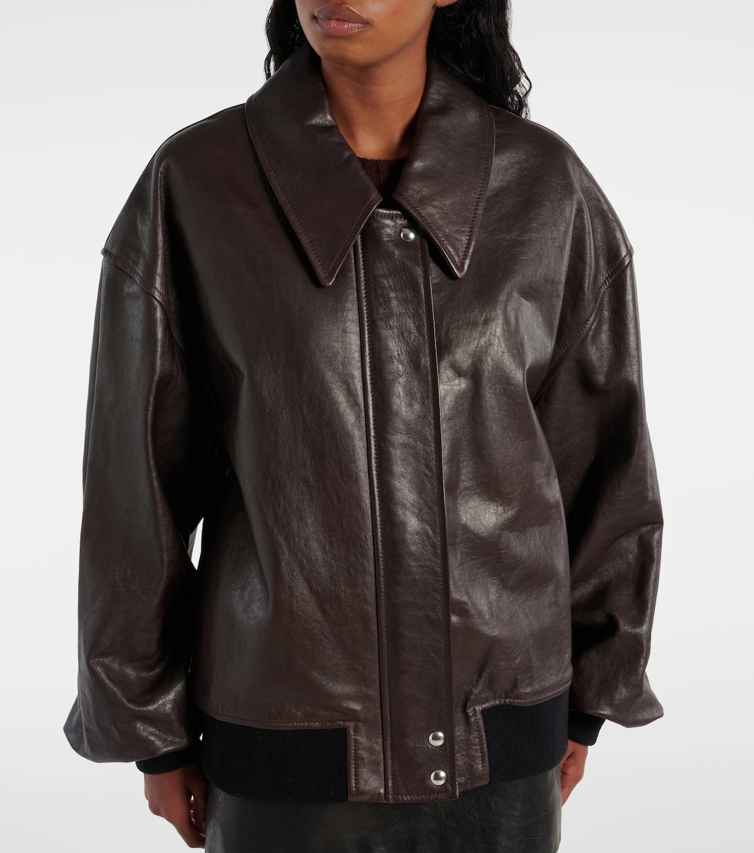 Khaite - Shelman leather blouson