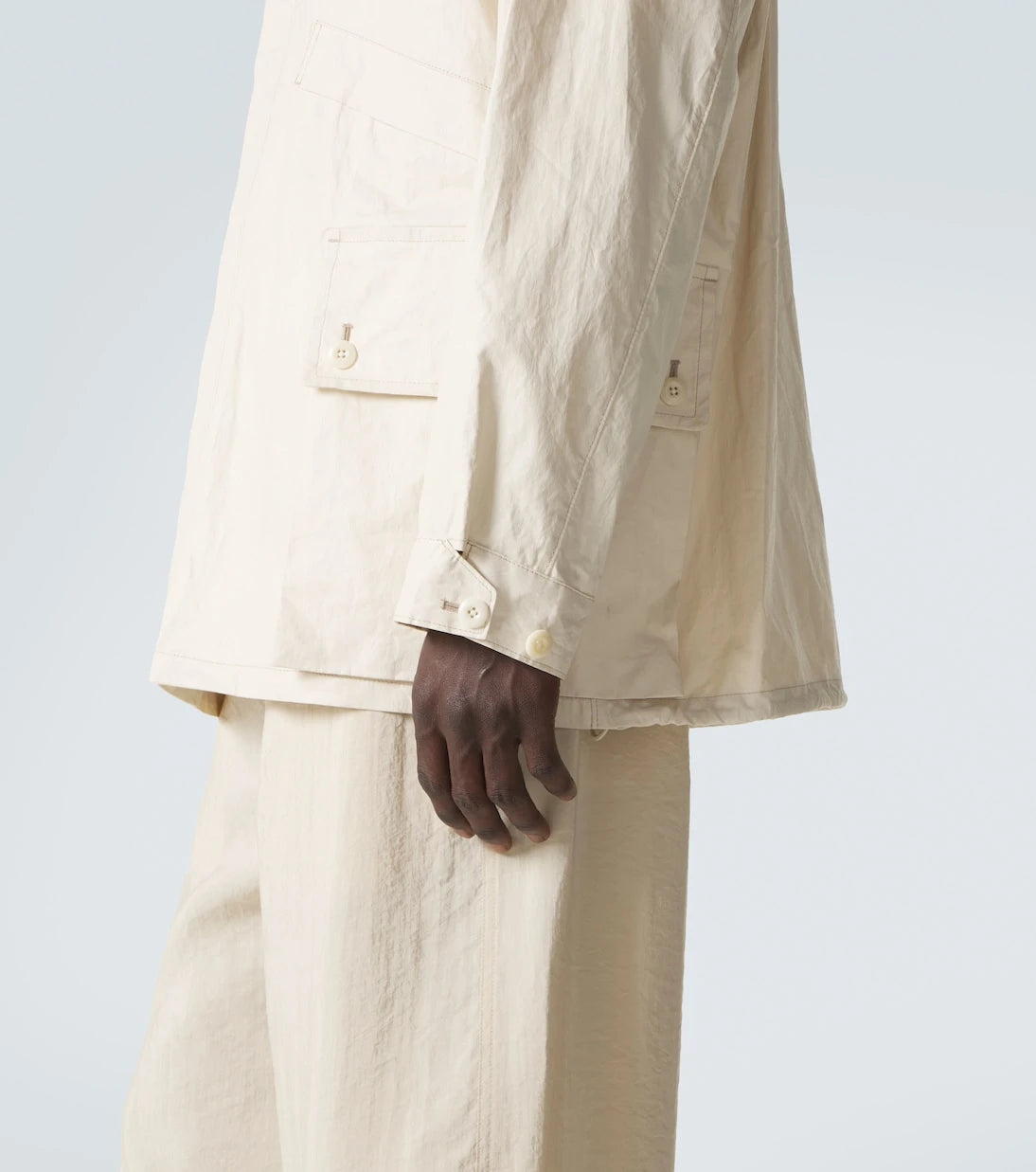 Lemaire - Hooded coated linen-blend raincoat