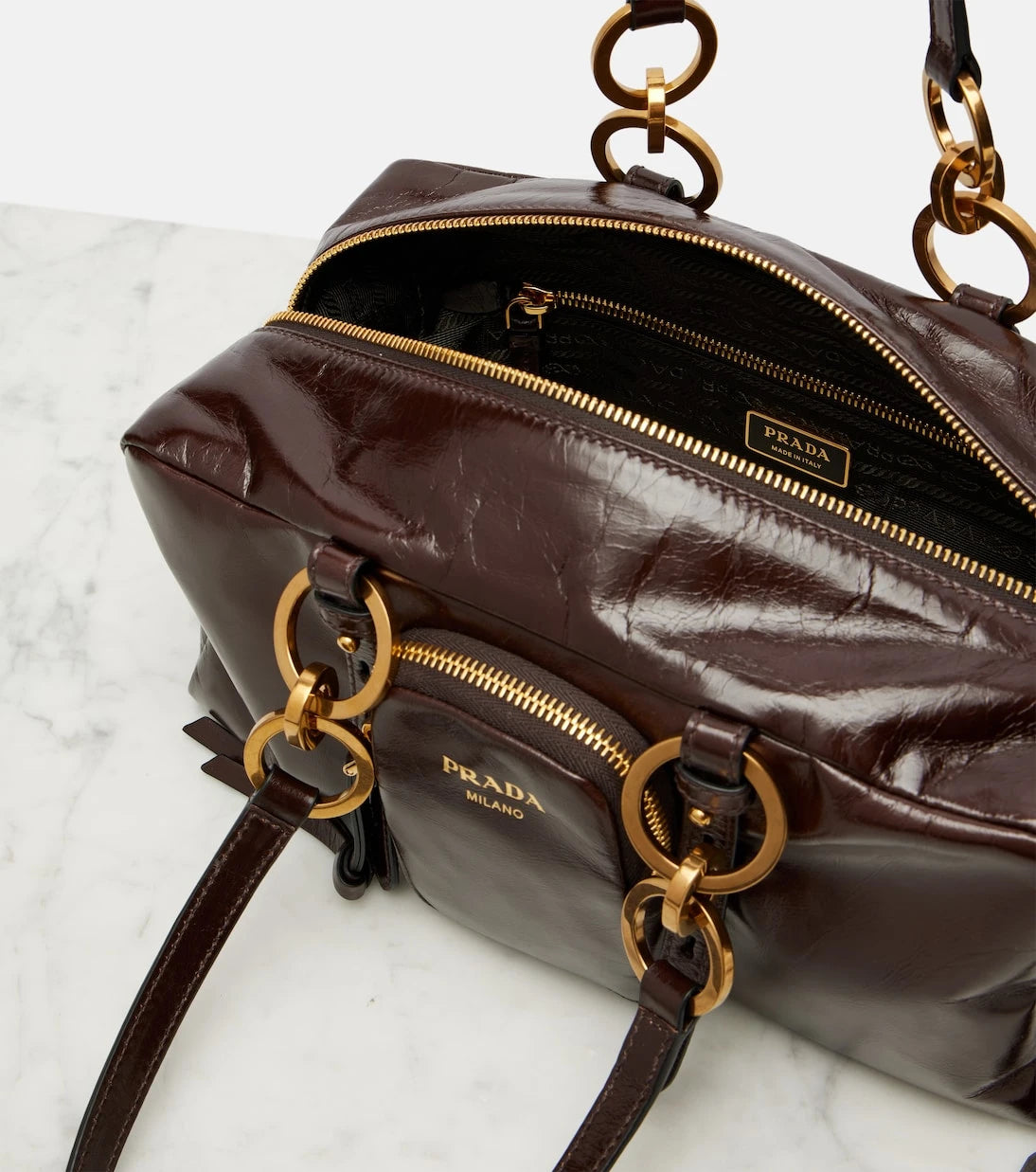 Prada - Prada Dangle Medium leather shoulder bag