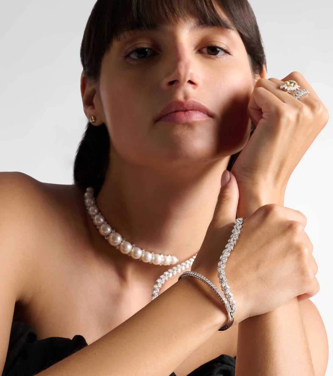 Yeprem - 18kt white gold bracelet with diamonds